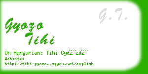 gyozo tihi business card